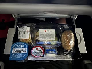 Dinner on Turkish Airlines' Athens-Istanbul flight