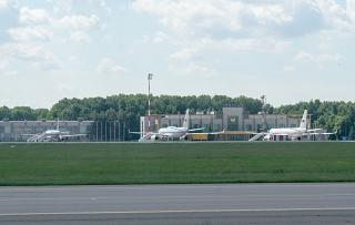 Russian Special Forces aircraft on the apron at the Vnukovo-2 terminal