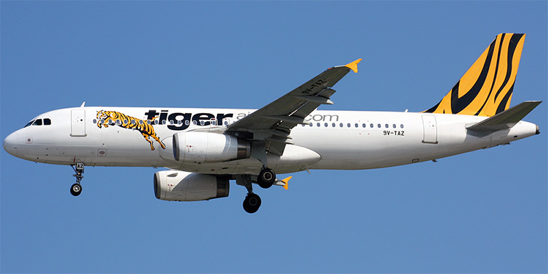 Самолет Airbus A320 авиакомпании Tiger Airways