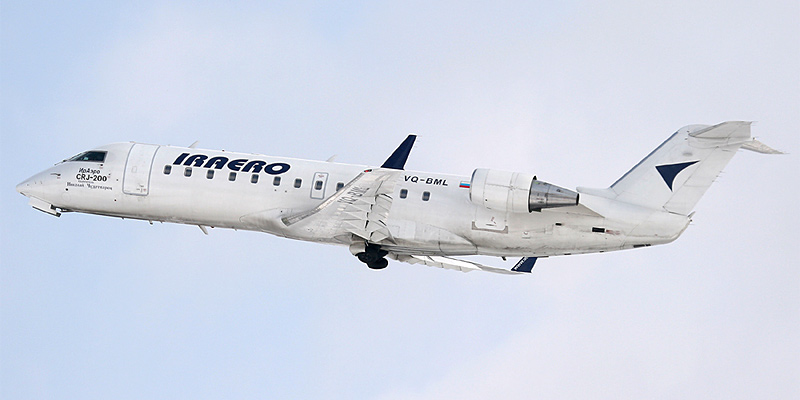 Самолет Bombardier CRJ200 авиакомпании ИрАэро