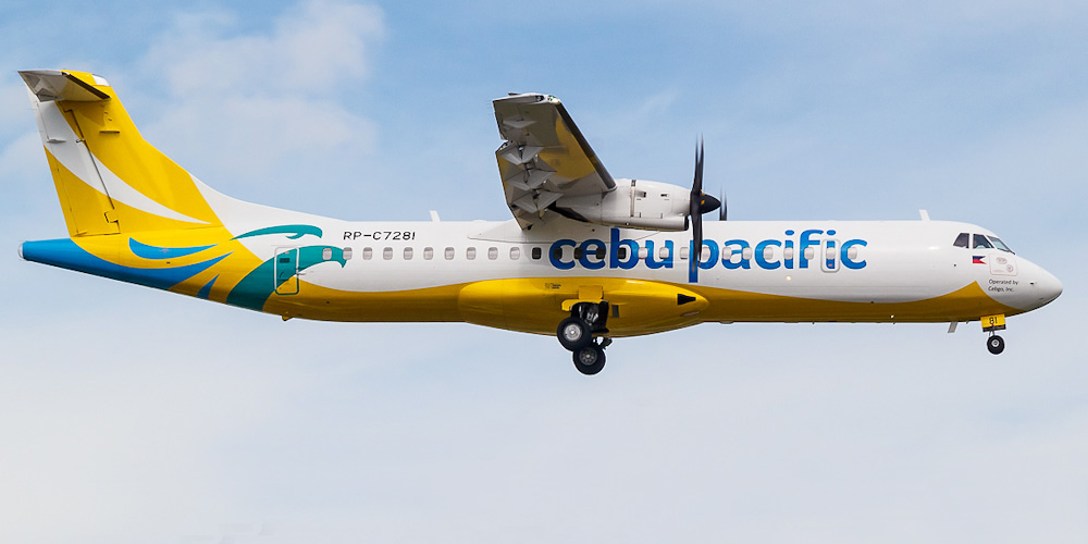 Самолет ATR 72 авиакомпании Cebu Pacific Air