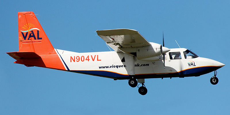 Самолет Britten-Norman Trislander авиакомпании Vieques Air Link