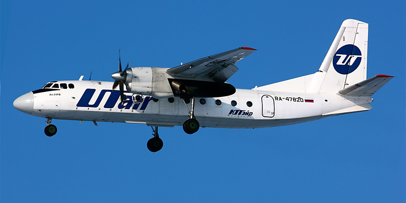 Самолет Ан-24 авиакомпании ЮТэйр-Экспресс