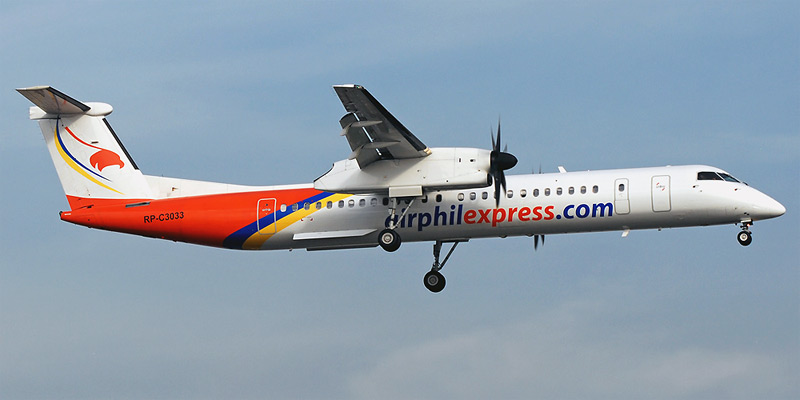 Самолет Bombardier Dash 8Q-400 авиакомпании Airphil Express