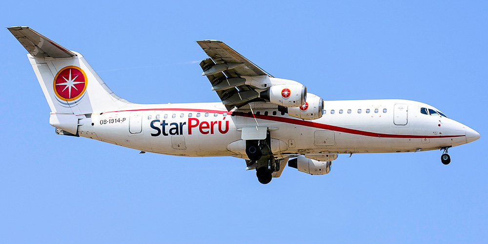 Самолет BAe-146 авиакомпании Star Peru