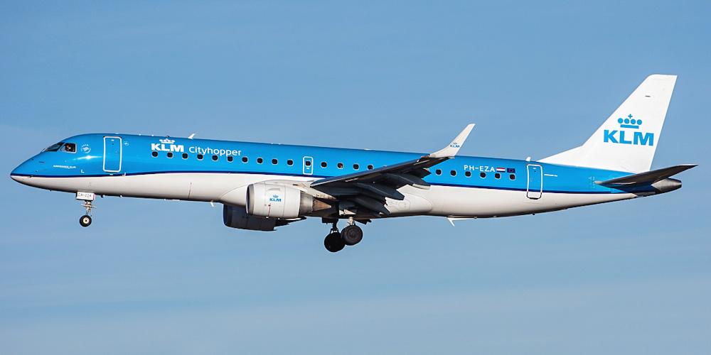 Самолет Embraer 190 авиакомпании KLM Cityhopper