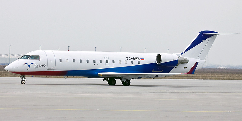 Самолет Bombardier CRJ200 авиакомпании Ак Барс Аэро