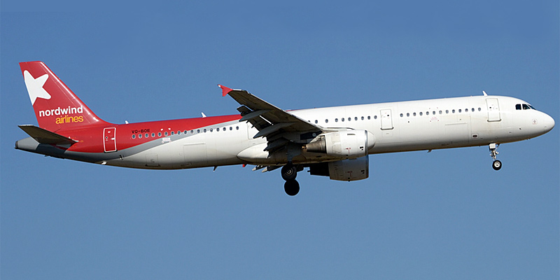 Самолет Airbus A321 авиакомпании Нордвинд